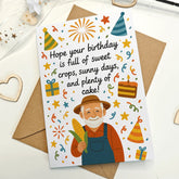 Grandpa Farmer Birthday Card – “Sweet Crops & Sunny Days” - Greeting Card
